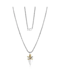 Lucky Brand Brass Two Tone Plated 22" Arrowhead Pendant Necklace
