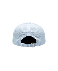 Bits & Bows Boys' Lil Bro Seersucker Baseball Hat in Blue