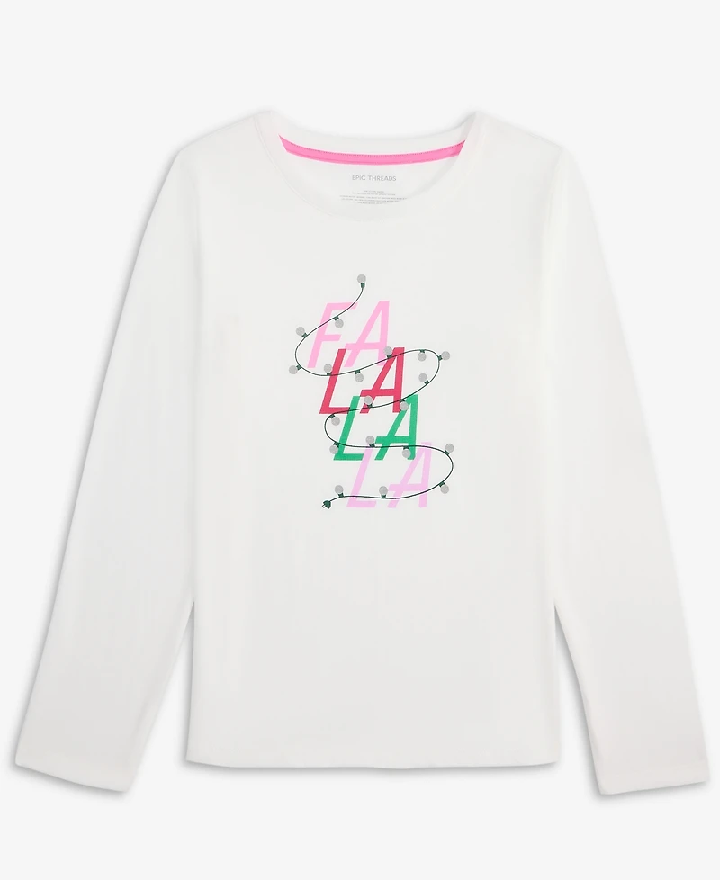 Epic Threads Little & Big Girls Fa La Graphic T-Shirt, Macy's Exclusive