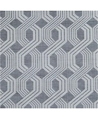 Kate Aurora Contemporary Living 2 Pack Semi Sheer Geometric Grommet Top Curtain Panels - White