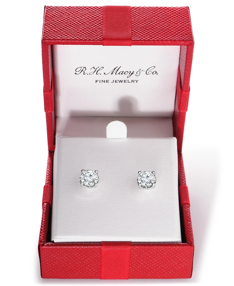 TruMiracle Diamond Stud Earrings (1-1/4 ct. t.w.) 14k White, Yellow or Rose Gold