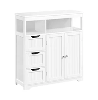 Yaheetech 34 H Freestanding Bathroom Floor Cabinet with Adjustable Shelf