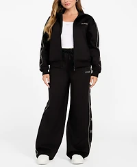 Guess Women's High Neck Full-Zip Sweatshirt