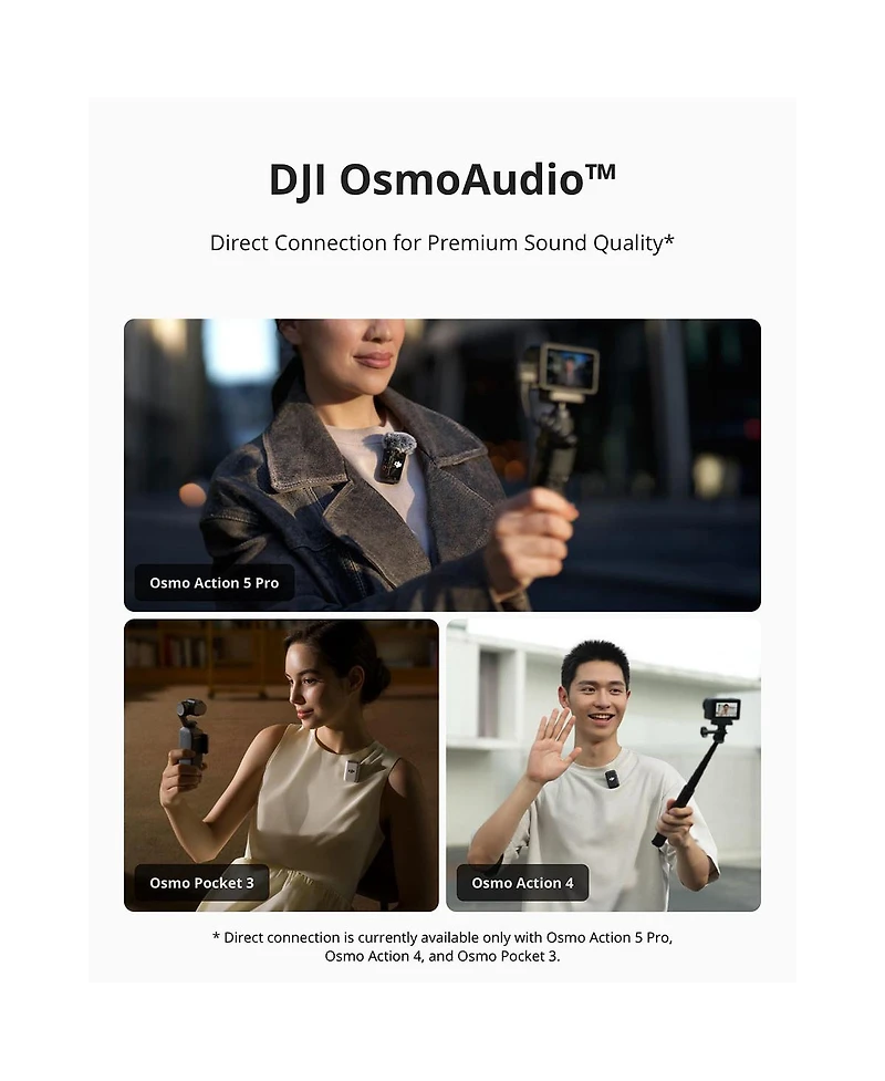 Dji Mic 2 2.4GHz 2-Person Compact Digital Wireless Microphone System/Recorder with Charging Case
