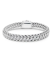 Devata Dragon Bone Oval 9mm Chain Bracelet in Sterling Silver, Large 8.0 in