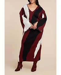 Eloquii Women's Plus Chevron Intarsia Sweater