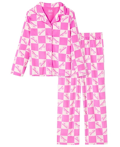 Barbie Girls 4-10 2-Piece Long Sleeve Top and Pants Pajama Set