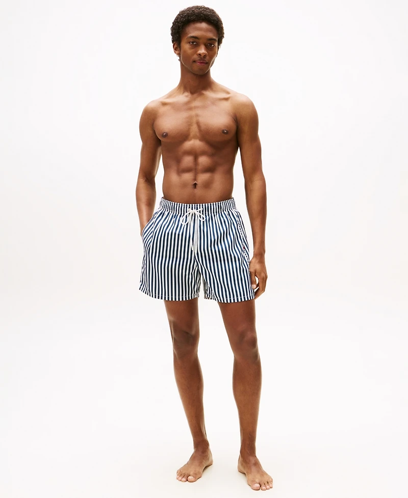 Tommy Hilfiger Men's Medium Length Drawstring 5" Swim Trunks