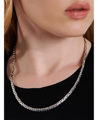 Devata Borobudur Oval 5mm Chain Necklace in Sterling Silver, 26 inches