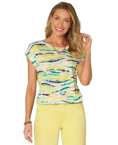 Democracy Women's Petite Printed Top