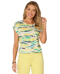 Democracy Women's Petite Printed Top