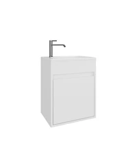 Depot E-Shop Chisana Bathroom Vanity, 1 Door, White