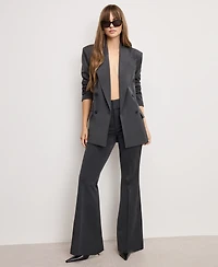 Good American Women's Double-Breasted Oversized Blazer