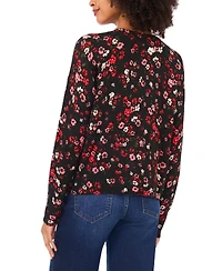 CeCe Women's Printed Crewneck Sweater