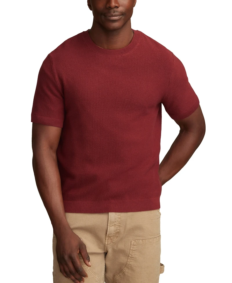 Lucky Brand Men's Short Sleeve Crewneck Sweater