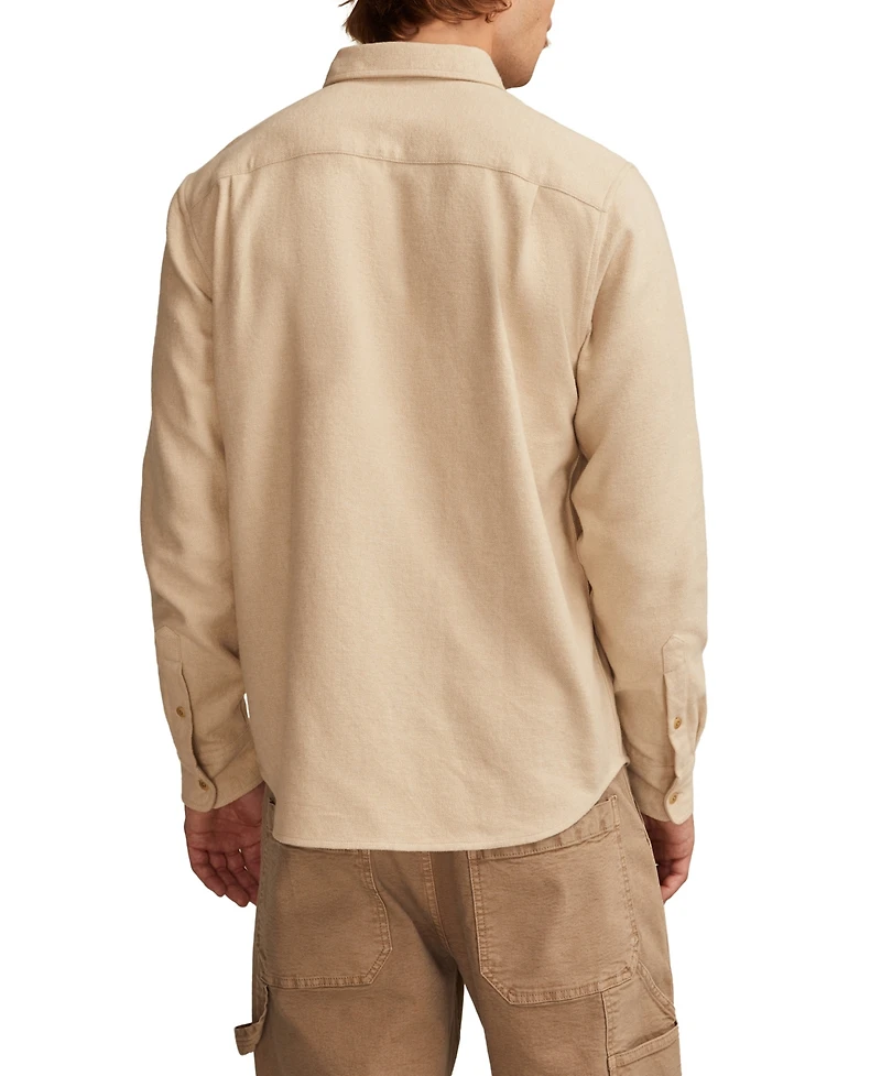 Lucky Brand Men's Solid Cloud Soft Flannel Long Sleeve Shirt