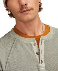 Lucky Brand Men's Birdseye Thermal Henley Long-Sleeve T-Shirt