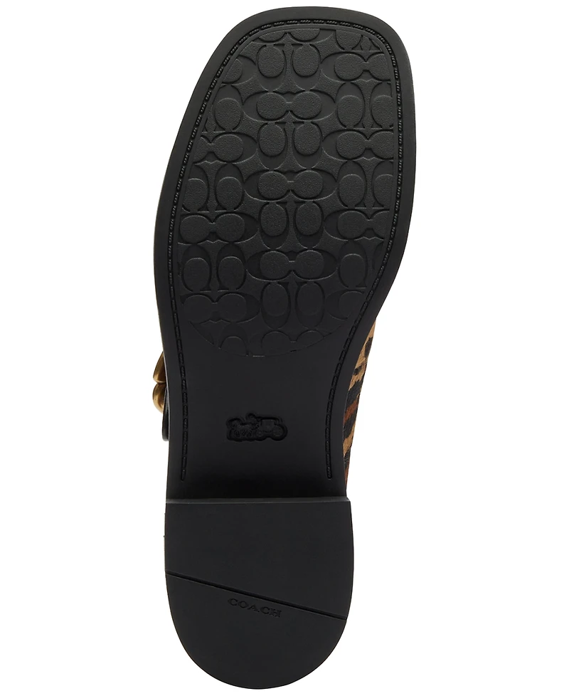 Coach Women's Tea Rose Mary Janes Round Toe Flats