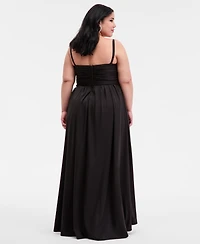 City Studios Trendy Plus Gathered Sweetheart Gown