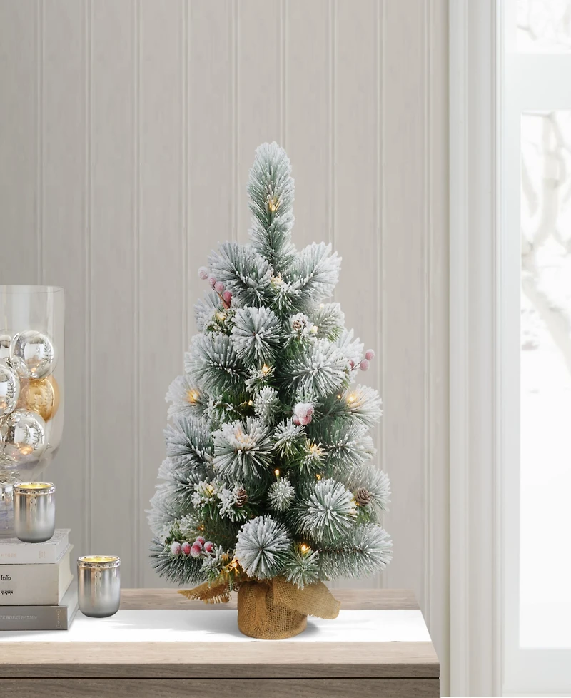 Puleo 2FT Pre-Lit Table Top Artificial Christmas Tree