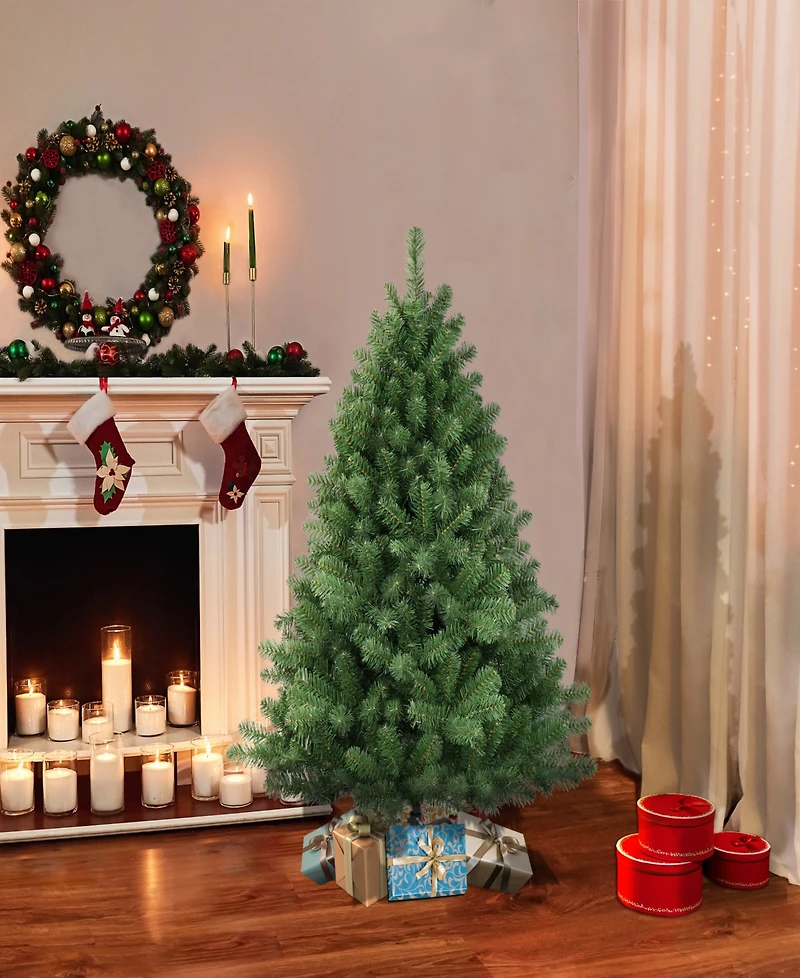 Puleo Vermont Spruce Artificial Christmas Tree with Stand, 4.5'