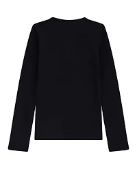 Guess Girls 7-16 Mini Me Style Stretch Rib Long Sleeve T-Shirt