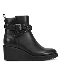Earth Women's Chace Buckle Strap Wedge Booties
