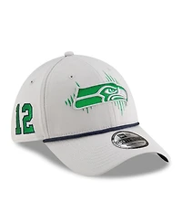 New Era Men's Gray Seattle Seahawks 2025 Nfl Rivalries Sideline 39THIRTY Flex Hat