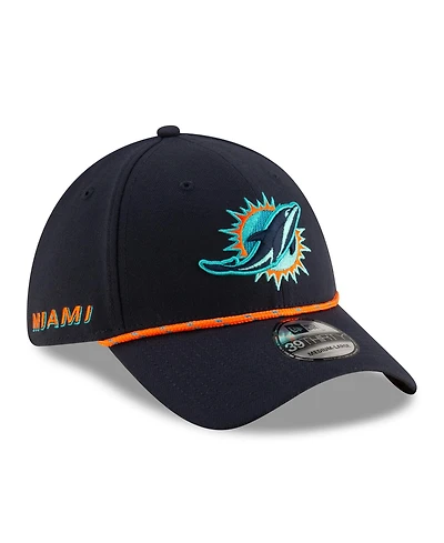 New Era Men's Navy Miami Dolphins 2025 Nfl Rivalries Sideline 39THIRTY Flex Hat