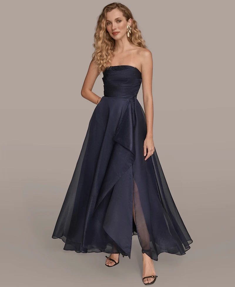 Donna Karan New York Women's Ruched Strapless Gown