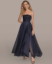 Donna Karan New York Women's Ruched Strapless Gown