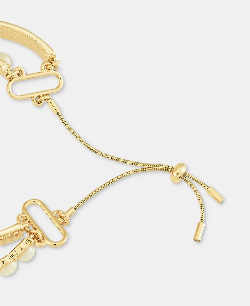 On 34th Imitation Pearl Double-Row Slider Bracelet, Macy's Exclusive
