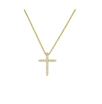 Timeless Grace Cz Cross Pendant Necklace