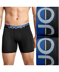 Jockey Men's 2-Pack Infinite Cool Long Leg Boxer Briefs