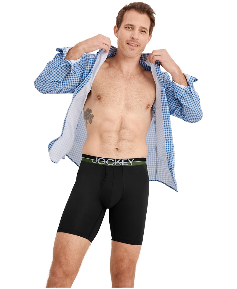 Jockey Men's 2-Pack Infinite Cool Long Leg Boxer Briefs