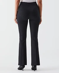 Ella Rafaella Petite Printed Modern Bootcut Ponte Pants
