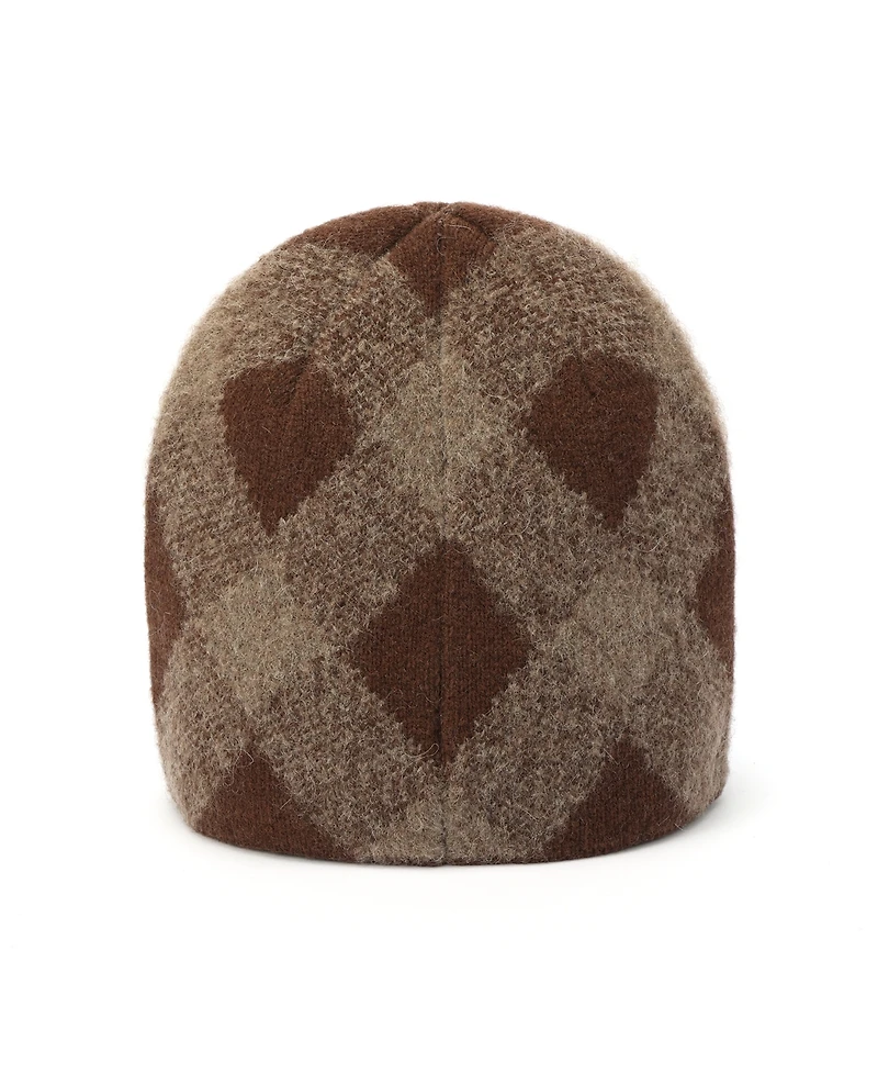 Coach Argyle Knit Stretch-Fit Beanie