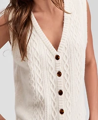 And Now This Petite V-Neck Button-Front Sweater Vest