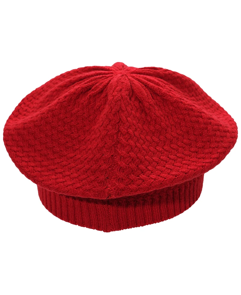 Lauren Ralph Basket Knit Beret Hat