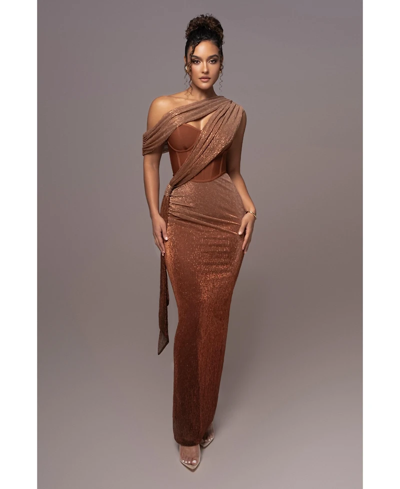 Jluxlabel Women's Celestina Draped Maxi Dress