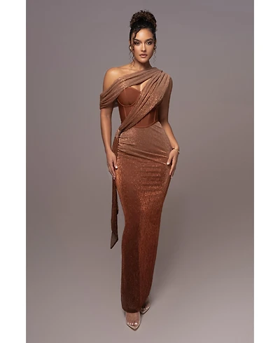 Jluxlabel Women's Celestina Draped Maxi Dress