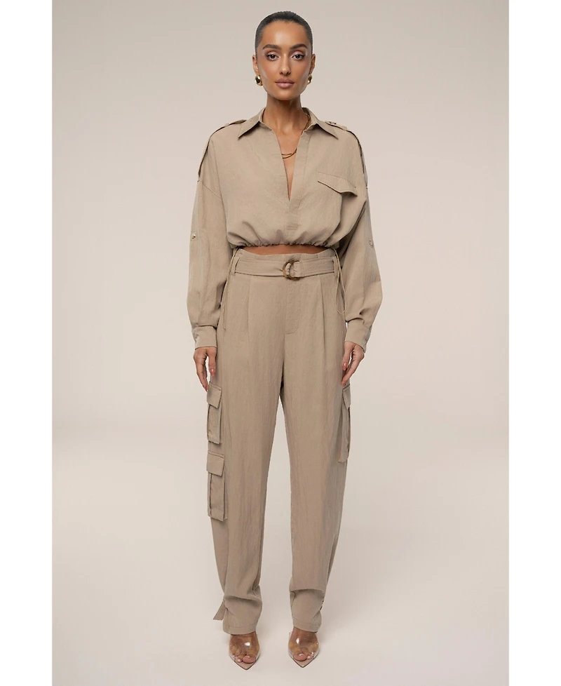 Jluxlabel Women's Boundless Belted Cargo Pants