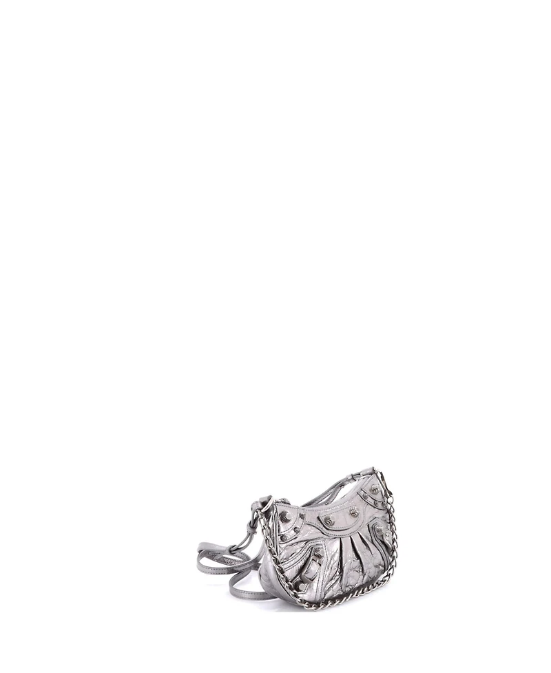 Pre-Owned Balenciaga Mini Le Cagole Giant Studs Shoulder Bag Leather