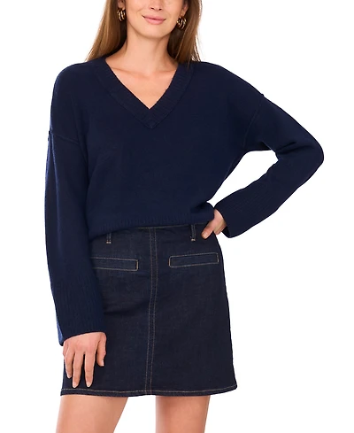 Vince Camuto Women's V-Neck Long Sleeve Sweater