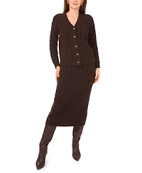 Vince Camuto Women's Long Sleeve V-Neck Cardigan Sweater