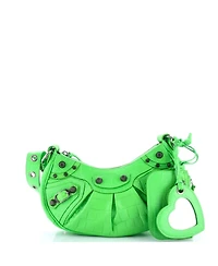 Pre-Owned Balenciaga Le Cagole Giant Studs Shoulder Bag Embossed Leather
