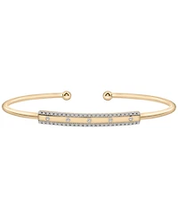 Wrapped Diamond Bangle Bracelet (1/4 ct. t.w.) in 10K Yellow Gold