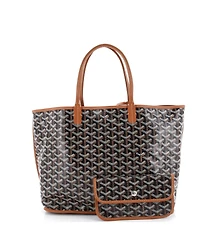 Pre-Owned Goyard Gm Anjou Reversible Tote Printed Coated Canvas