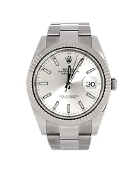 Pre-Owned Rolex Oyster Perpetual Datejust Automatic Watch in Stainless Steel and White Gold 41mm