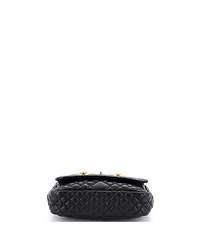 Pre-Owned Versace Small Medusa Padlock Icon Flap Bag Quilted Leather